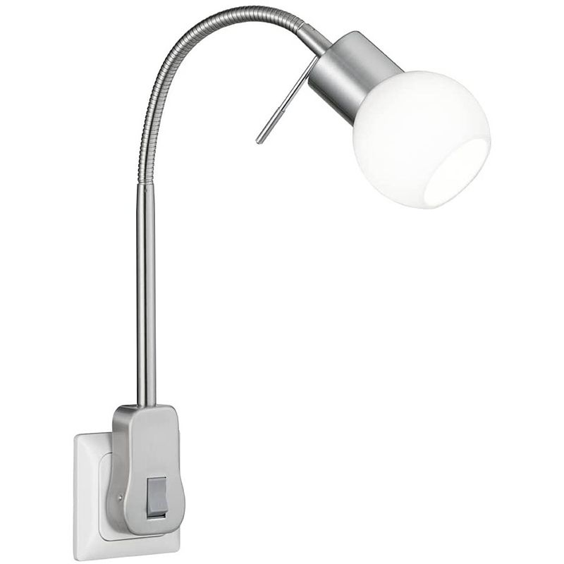 Foto van Trio wandlamp fred led 4 x 40 cm staal/glas 3w zilver/matwit