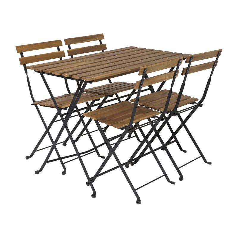 Foto van Bistro set rhodos - hout/metaal - 5-delig