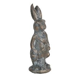 Foto van Clayre & eef decoratie beeld konijn 4*4*11 cm bruin polyresin
