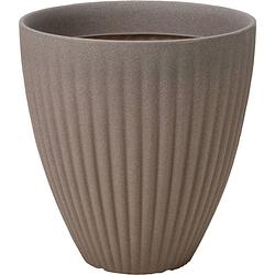 Foto van Bloempot lotus rond 40x42cm taupe