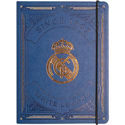 Foto van Real madrid cf bullet journal a5 hardcover imitatieleer blauw/goud