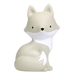 Foto van A little lovely company nachtlamp poolvos junior 15,3 cm pvc grijs