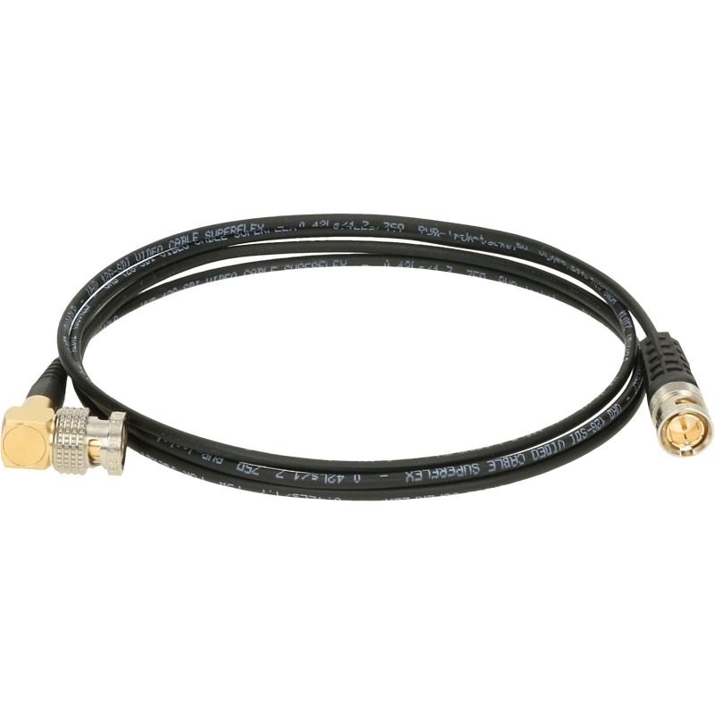 Foto van Klotz vu05l plug d&h bncslim/pro angled uhd / 4k video cable 3 meter