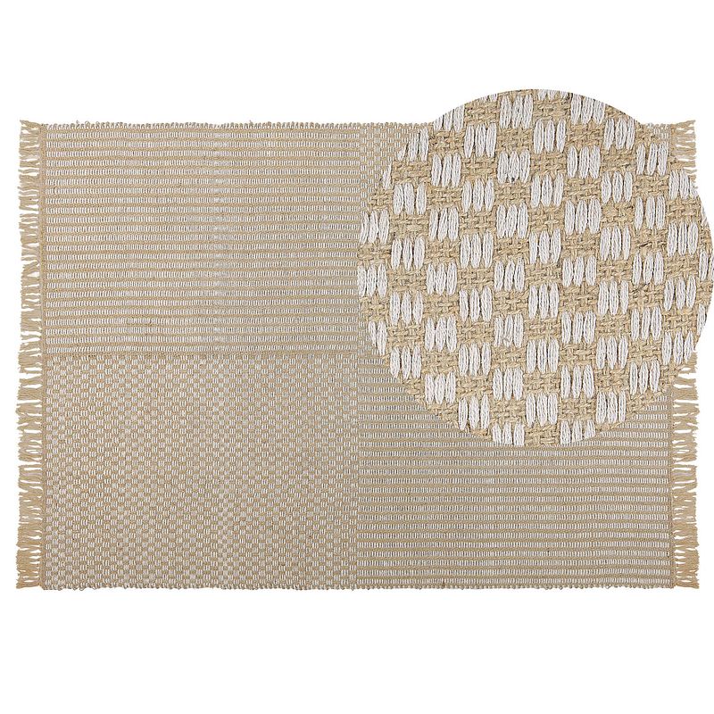 Foto van Beliani adabag - vloerkleed-beige-jute