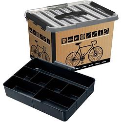 Foto van Sunware - q-line fietsbox met inzet 22l zwart - 40 x 30 x 26 cm