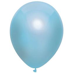 Foto van 10x blauwe metallic ballonnen 30 cm