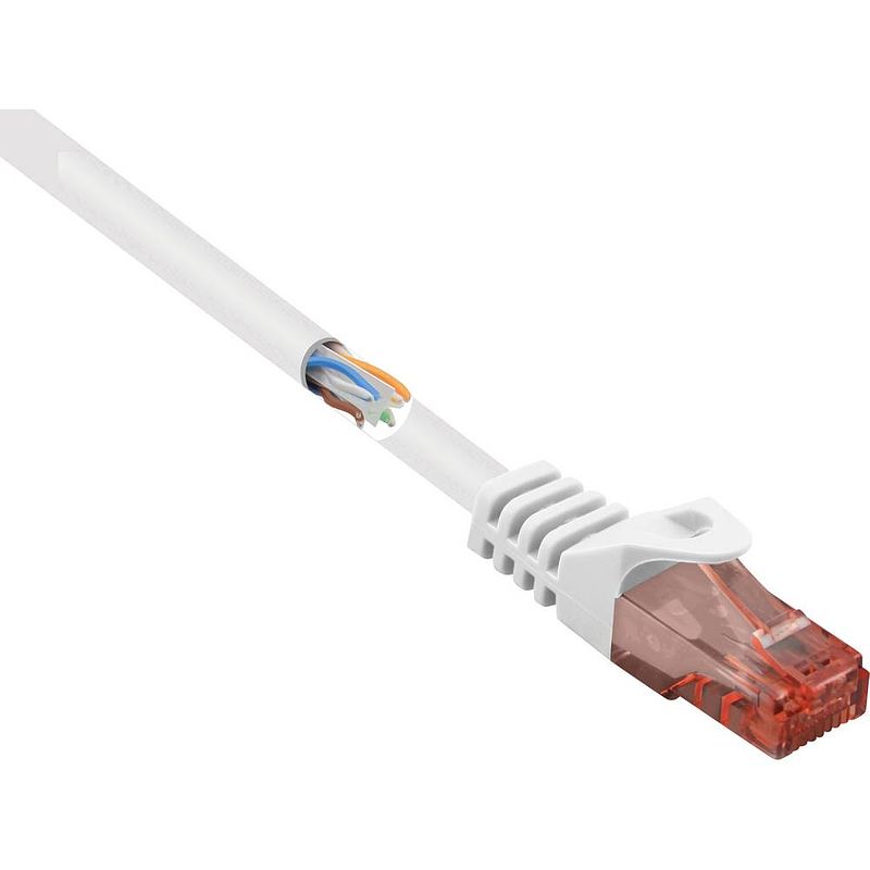 Foto van Renkforce rf-5043884 rj45 netwerkkabel, patchkabel cat 6 u/utp 2.00 m wit snagless, halogeenvrij 1 stuk(s)