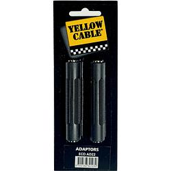 Foto van Yellow cable ad22 6.3 mm jack female trs koppelstuk (2 stuks)