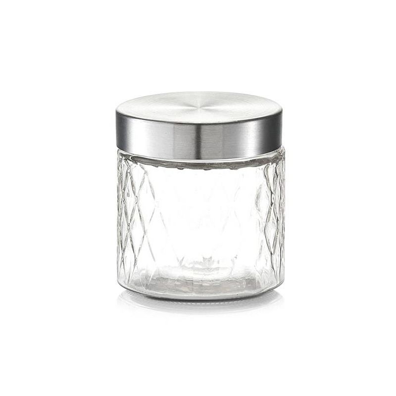 Foto van Zeller - storage glass 750 ml w. metal lid