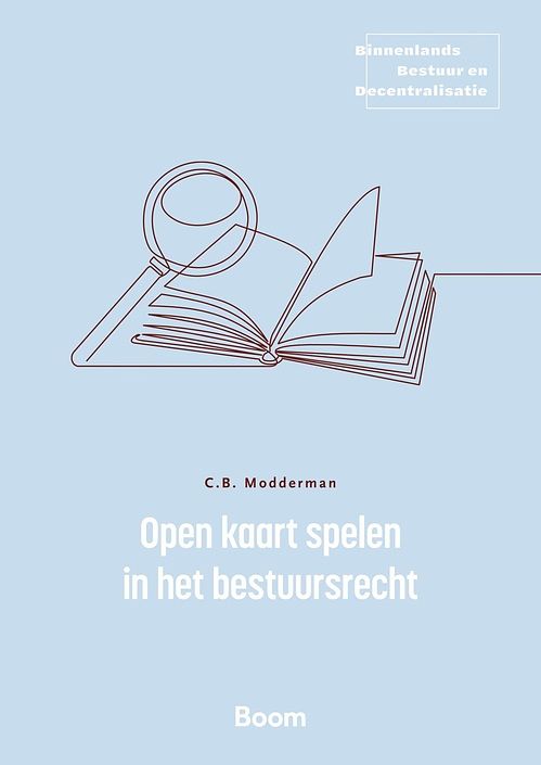 Foto van Open kaart spelen in het bestuursrecht - coen modderman - ebook