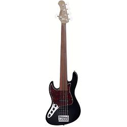 Foto van Sadowsky metroexpress vintage j/j bass morado black linkshandige 5-snarige fretloze elektrische basgitaar