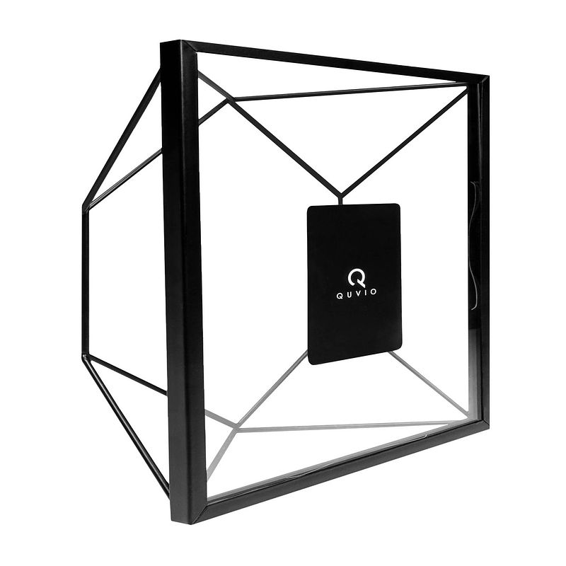 Foto van Quvio fotolijstje hexagon staal 15 x 15cm - zwart