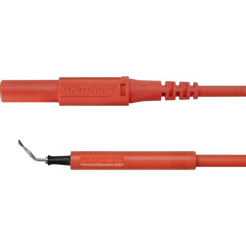 Foto van Schützinger al 8322 / zpk / 1 / 100 / rt adapterkabel [stekker 4 mm - testpunt] rood 1 stuk(s)