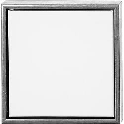 Foto van Packlinq artistline canvas met lijst. antiek zilver. wit. d: 3 cm. afm 34x34 cm. 360 gr. 1 stuk