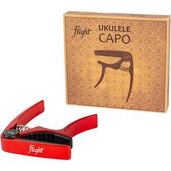 Foto van Flight fc-rd ukulele capo red - capo voor ukelele rood