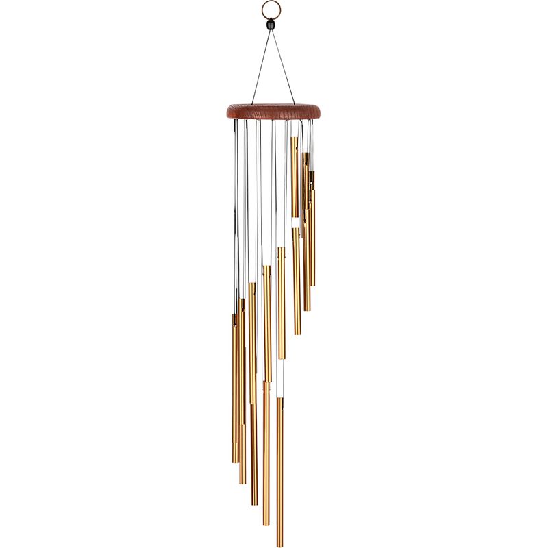 Foto van Meinl sc29b spiral wind chimes bronze 73 cm chimes met 16 staafjes