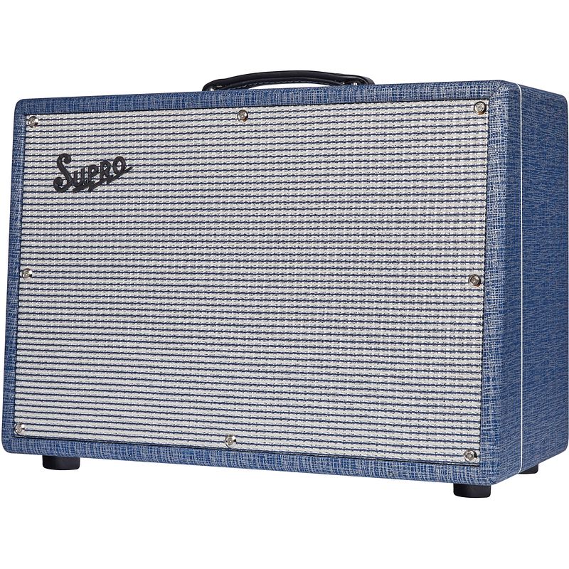 Foto van Supro 1968rk keeley custom 12 blue rhino hide 25w 1x12 inch gitaarversterker combo