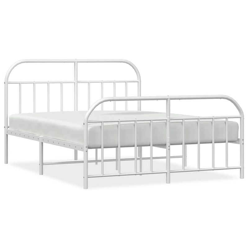 Foto van The living store bedframe klassiek - robuust metalen constructie - metalen latten en poten - extra opbergruimte -