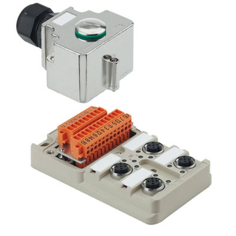 Foto van Weidmüller sai-4-mh-4p m12 1705922000 passieve sensor/actorbox m12-verdeler met metalen schroefdraad 1 stuk(s)