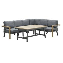 Foto van Garden impressions samos lounge dining set - mystic grijs