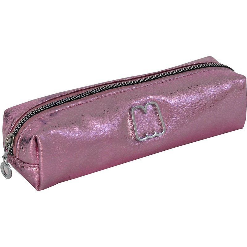 Foto van Metallic etui roze 22 cm - etuis