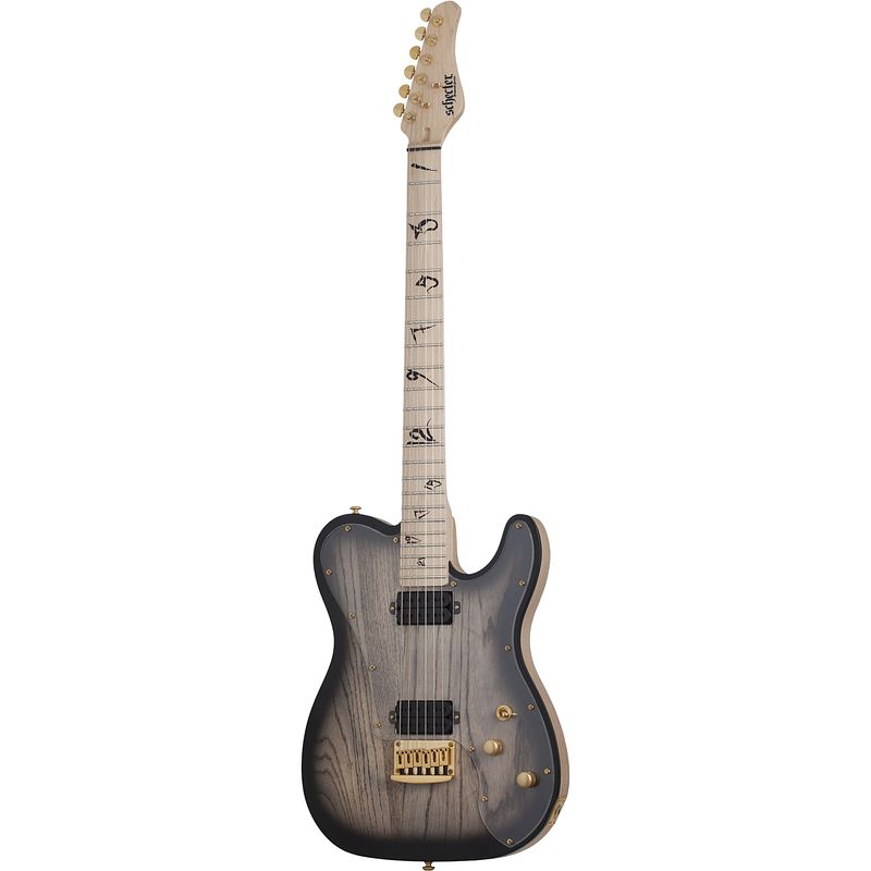 Foto van Schecter meegs pt ex charcoal burst elektrische gitaar