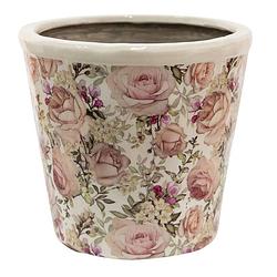 Foto van Clayre & eef roze decoratie bloempot ø 21*19 cm 6ce1409xl