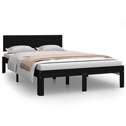 Foto van The living store houten bedframe - moderne slaapkamer - 205.5 x 123.5 x 69.5 cm - hoogwaardig materiaal