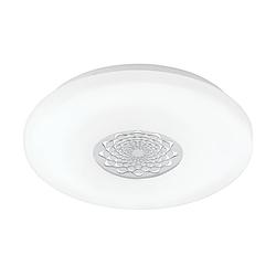 Foto van Eglo capasso 1 - wand/plafondlamp - 1 lichts - ø340mm. - wit, chroom