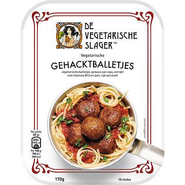 Foto van De vegetarische slager mini gehacktballetjes vegetarisch 170g bij jumbo