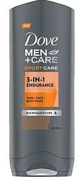 Foto van Dove men+care sport 3in1 body, face & hair wash endurance+comfort 250ml bij jumbo