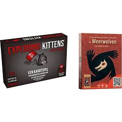 Foto van Spellenbundel - kaartspel - 2 stuks - exploding kittens nsfw (18+) & weerwolven van wakkerdam