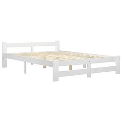 Foto van The living store bedframe - grenenhout - 160x200 cm - wit