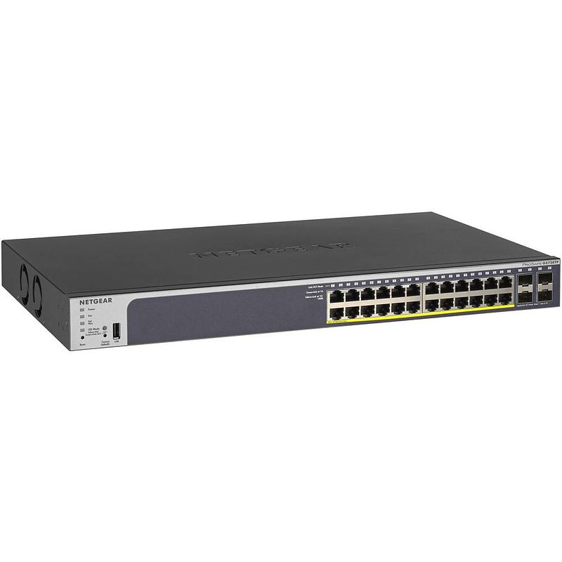 Foto van Netgear gs728tpv2 netwerk switch 28 poorten poe-functie