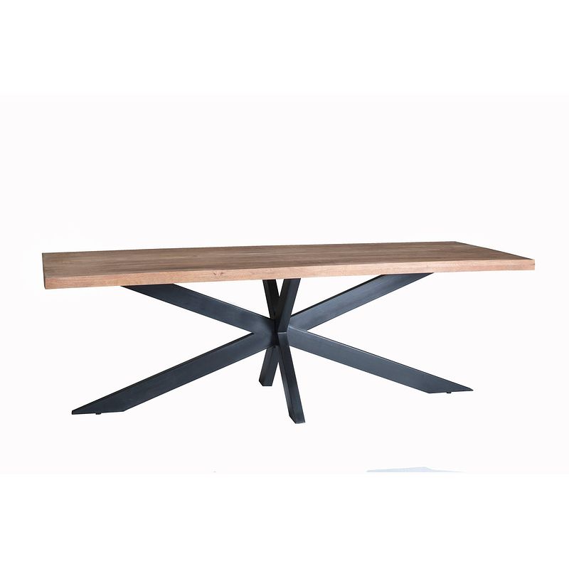 Foto van Brix - e bruine eetkamertafel - - mangohout - 180 cm