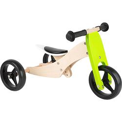 Foto van Small foot loopfiets met 3 wielen tricycle trike 2-in-1 loopfiets 10 inch junior groen