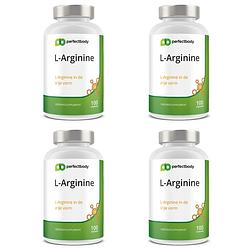 Foto van Perfectbody l-arginine capsules 4-pack - 400 capsules