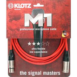 Foto van Klotz m1 k rt microfoonkabel 3p xlr f/m rood 10 meter