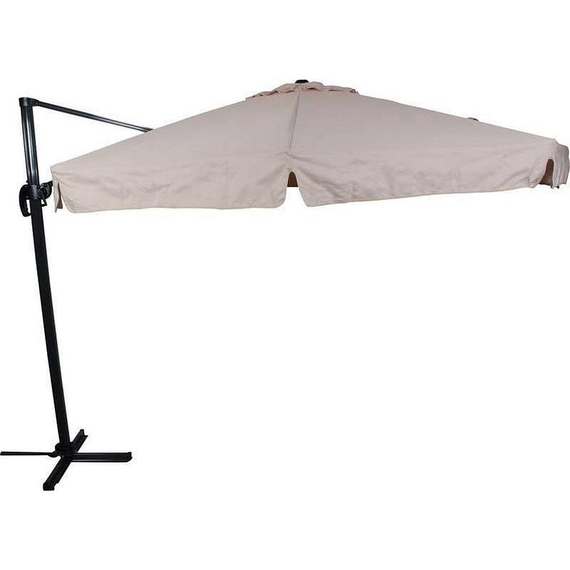 Foto van Zweefparasol virgo ecru ø350 cm - inclusief zware parasolvoet