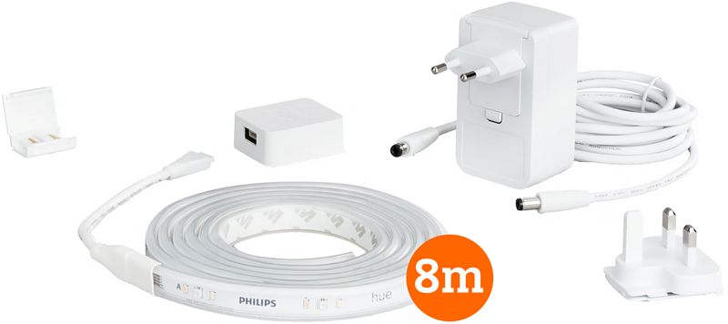 Foto van Philips hue lightstrip plus white & color 8m basisset