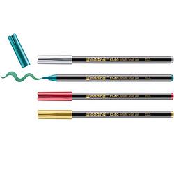 Foto van Edding 1340 metallic brush pen set van 4 assorti