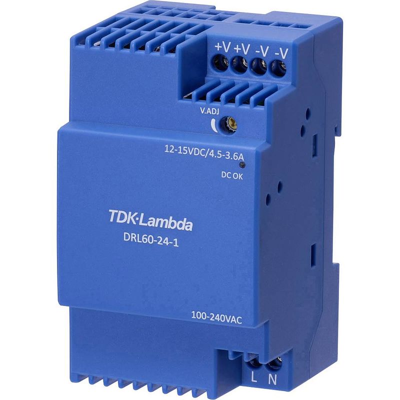 Foto van Tdk-lambda drl60-12-1 din-rail netvoeding 12 v 4.5 a 54 w