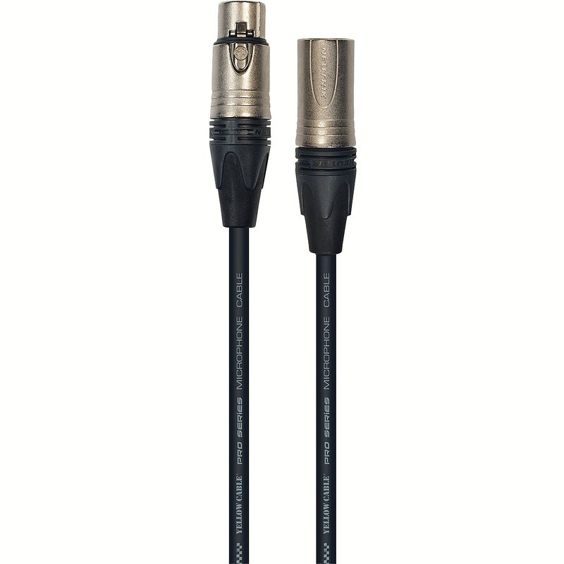 Foto van Yellow cable prom015x pro series, microfoonkabel, xlr male - xlr female, 1.5m