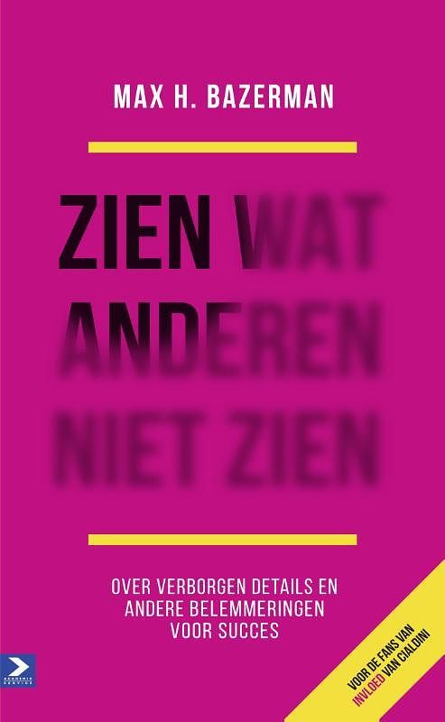 Foto van Zien wat anderen niet zien - max h. bazerman - ebook (9789462201156)