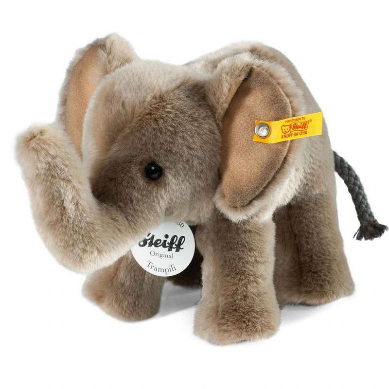 Foto van Steiff knuffel olifant trampili, grijs