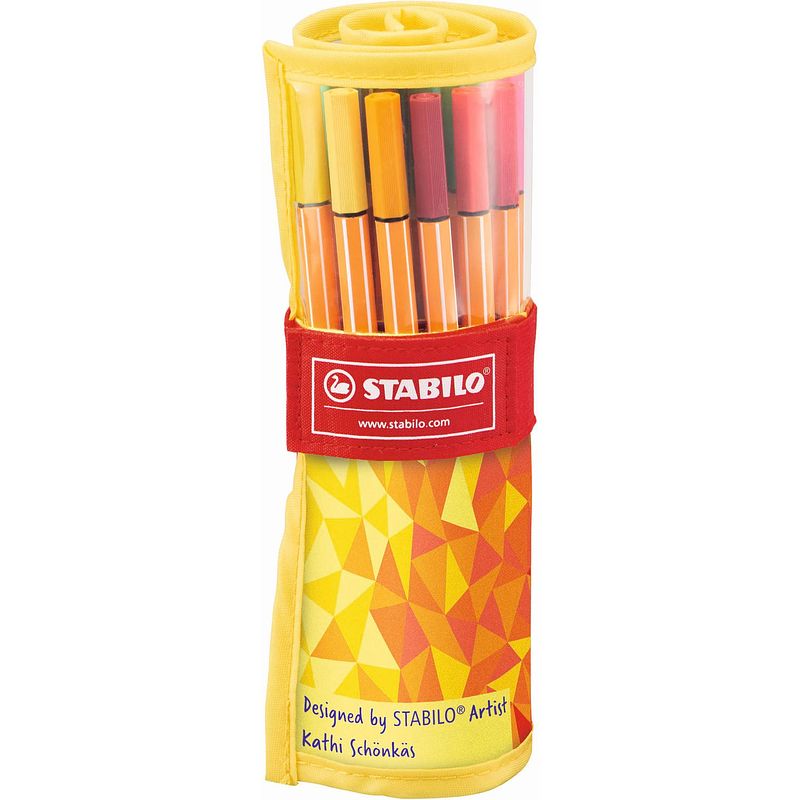 Foto van Fineliners stabilo point 88 rollerset 25 stuks