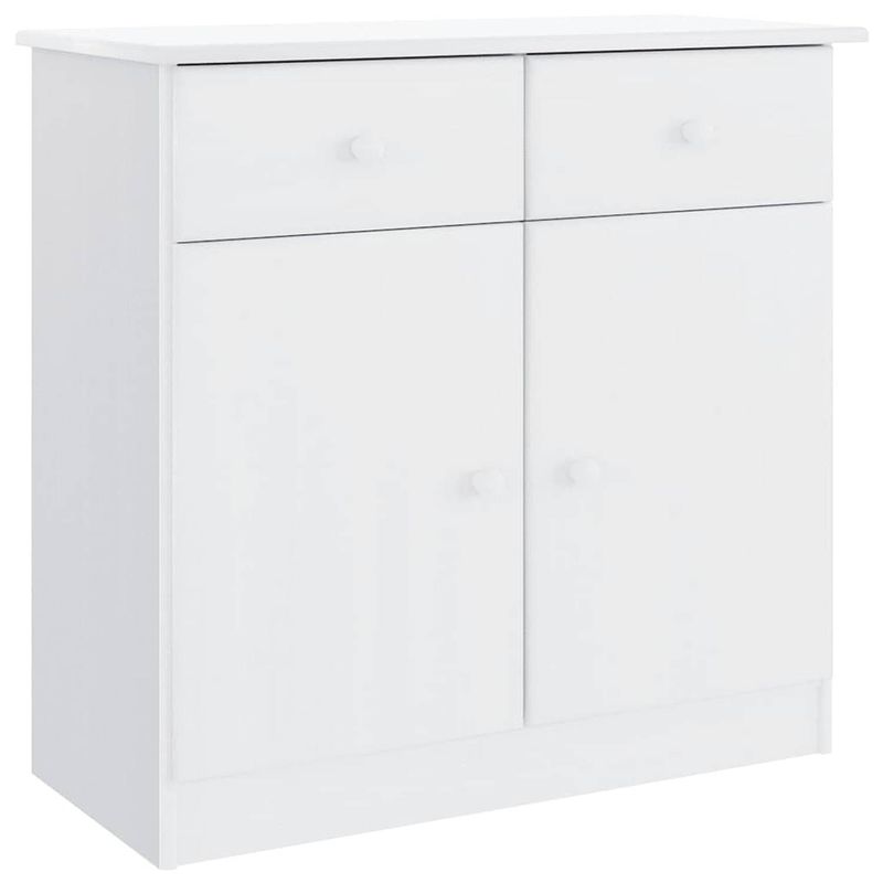 Foto van Vidaxl dressoir alta 77x35x73 cm massief grenenhout wit