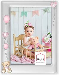 Foto van Haes deco verzilverde baby fotolijst rose elena voor een foto van 10x15 cm - b17346phs