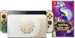 Foto van Nintendo switch oled zelda edition + pokémon violet