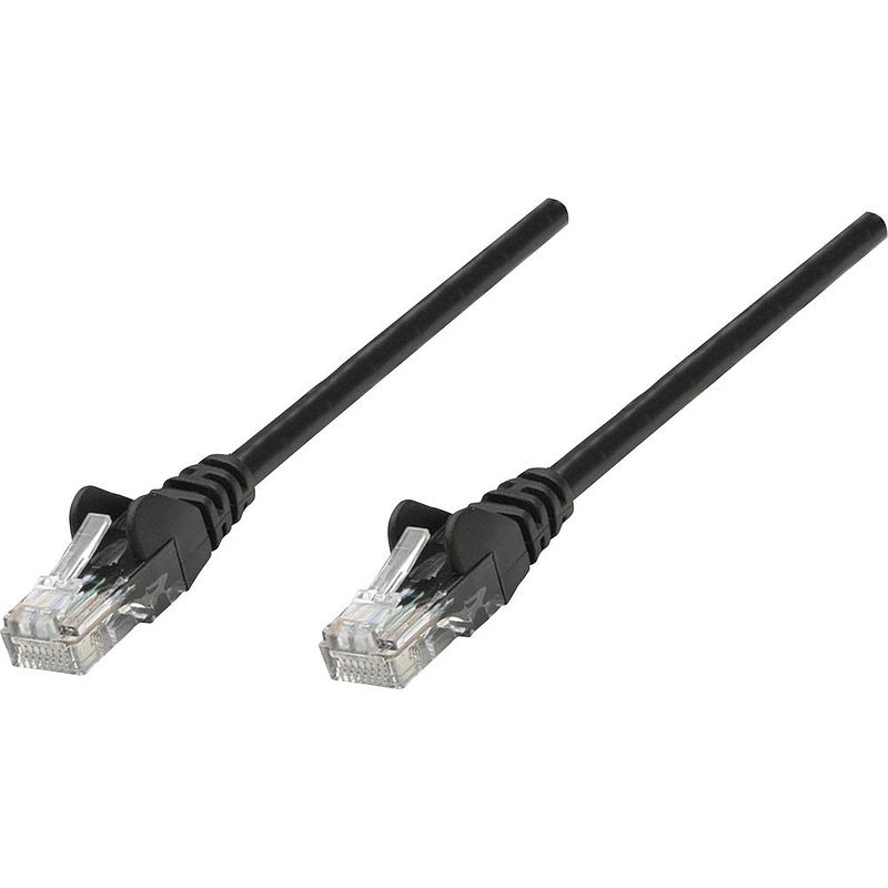 Foto van Intellinet 730419 rj45 netwerkkabel, patchkabel cat 6 u/utp 20.00 m zwart 1 stuk(s)